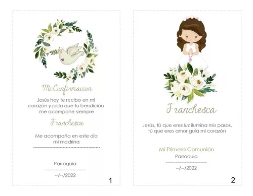 comprar Tarjeta Imprimible Para Confirmación, Comunión