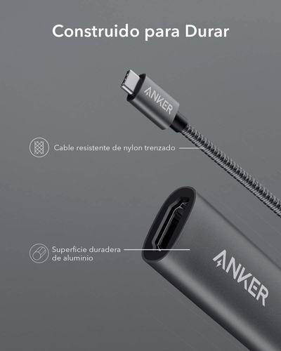 Imagen 9 de 10 de Cable Adaptador Anker Powerexpand+ Usb-c A Hdmi 4k Premium
