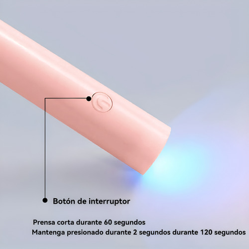 Secador Uñas Gel Recargable Portátil Led Para Press On