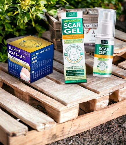 Kit Parche Silicón Rollo Reutilizable Y Gel Para Cicatrices