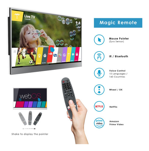 Televisor Espejo Elecsung 22 24 24 Pulgadas Webos 4k, Resist