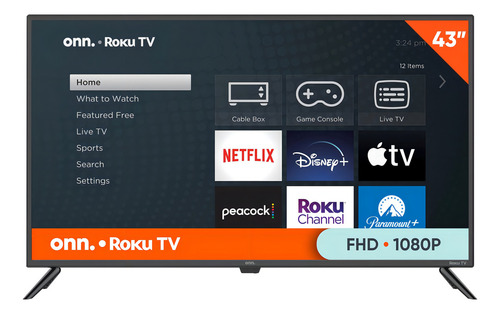 Onn 43 polegadas 100133209 Smart Roku Tv Led Fhd Hdr