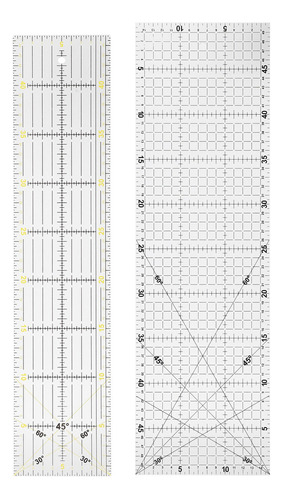 Regla Para Medir Manualidades, 2 Piezas, Acolchado, Costura