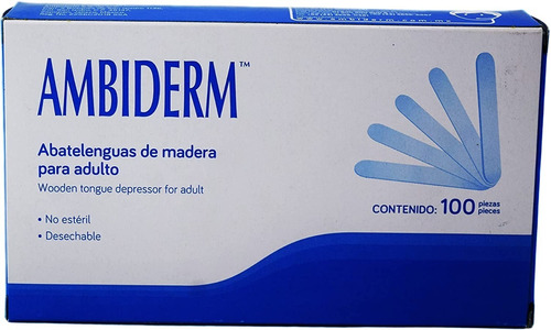 Abatelenguas De Madera Ambiderm C/100