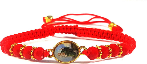 Pulseras Hilo Rojo Saint Jude De Cuentas Rojas, Protectoras