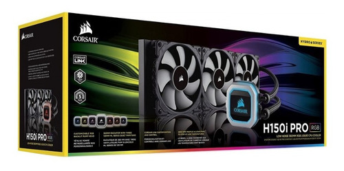 Refrigeración Liquida Corsair H150i Pro Rgb 360mm