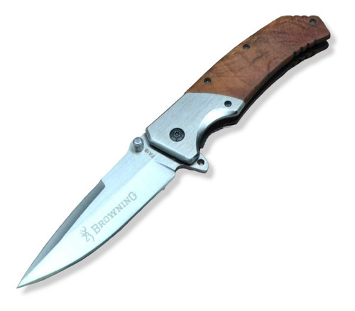 Canivete Tático Cinza Titanium Relevo Browning B061 C/