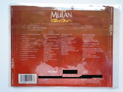 Mulan - Soundtrack Original Español Cd 2010 Walt Disney (Usado)
