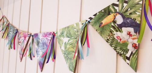 Banderines Para Sublimar Set Tropical Laura Craft