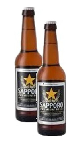 Cerveja Premium Sapporo Long Neck 355ml Kit 2 - Japão