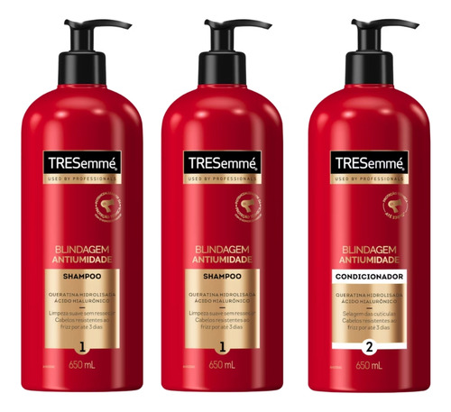 Kit Tresemme Antiumidade 2 Shampoo 650ml + 1 Cond 650ml