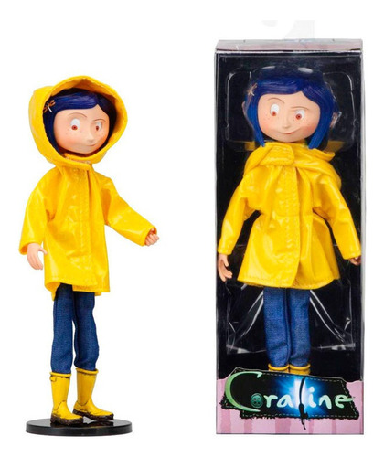 Muñeca De Acción De Pvc Con Estampado De Coraline En Amarill