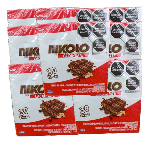 Chocolate Con Cereal Y Cacahuate Mani 360 Pz Nikolo