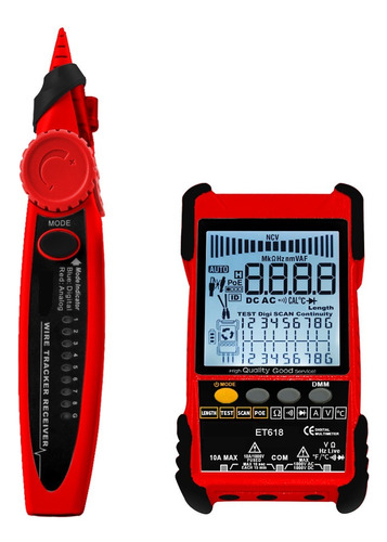 A Probador Portátil De Cable Tooltop Et618 Con Pantalla Lcd