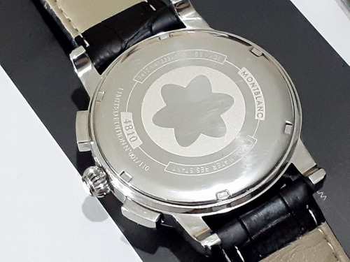 Relógio De Luxo Montblanc Pulseira Couro Bovino