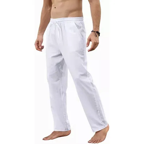 PANTALONES DE YOGA PARA HOMBRES Pantalones anchos del centro turístico del  atheisure de la playa del salón del goucho de la pierna del spandex del  rayón con el cordón -  México