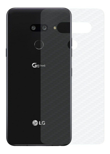 Película Traseira Fibra Carbono Transparente LG G8s Thinq Gs