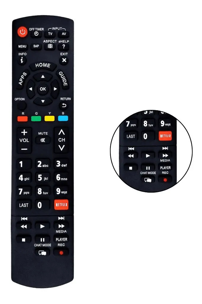 Controle Remoto Compatível Tv Panasonic Smart Viera
