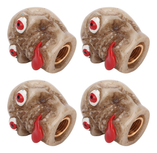 Aa Juego De 4 Tapas De Neumáticos Con Forma De Calavera,