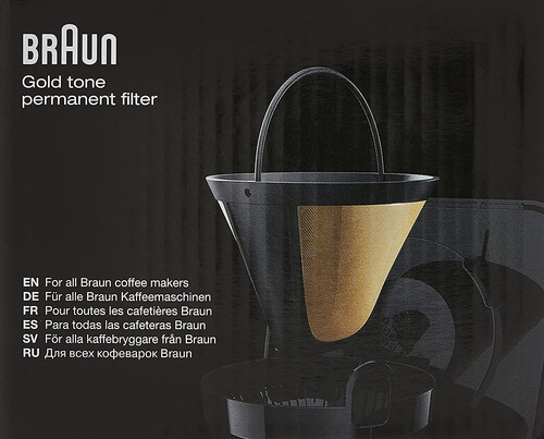 Braun Filtro De Café Permanente En Tono Dorado, Reutilizable