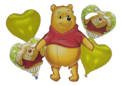 Kit 5 Globos Fiesta Infantil Winnie Pooh