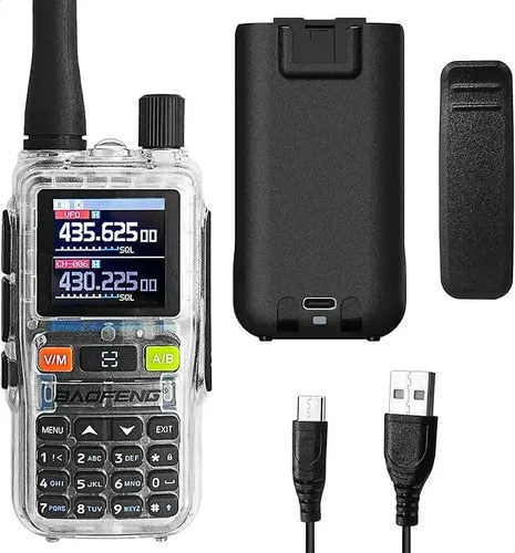 Rádio Bidirecional Transparente Walkie-talkie Mini Uv-5r