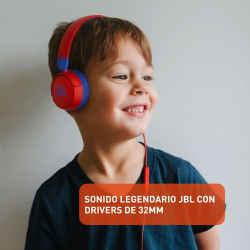 Auriculares Supraaurales Jbl Jr 310 Kids Safe Sound Con Micr
