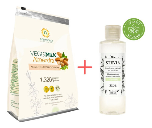 Veggi Milk Almendra 1320gr + Stevia 150ml / Pack