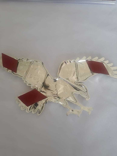 Imagen 4 de 4 de Adorno Adhesivo Cromado Aguila Para Auto