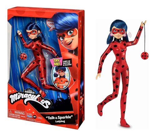 Miraculous Ladybug Con Luz Y Sonido Habla Y Brilla Deluxe