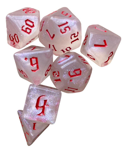 3 Juego De Dados Poliédricos De Rojo 2 Rojo Rojo 2