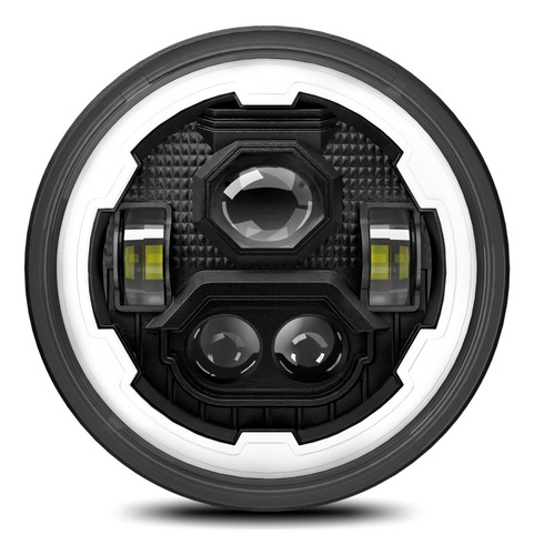 Faros Delanteros Led Drl De 7 Pulgadas, Redondos, Haz Hi/lo,