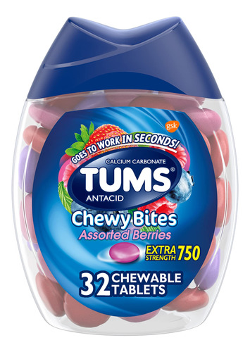 Tums Chewy Bites. Pastillas Antiacido Variadas Bayas, Gl4918