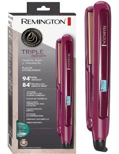 Plancha D Cabello Remington Triple Infusión Argan Keratina M