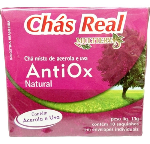 Chá Misto De Acerola E Uva Antiox Natural Chás Real Kit 39g