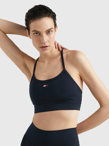 Peto Sport De Sujeción Media Mujer Tommy Hilfiger Azul