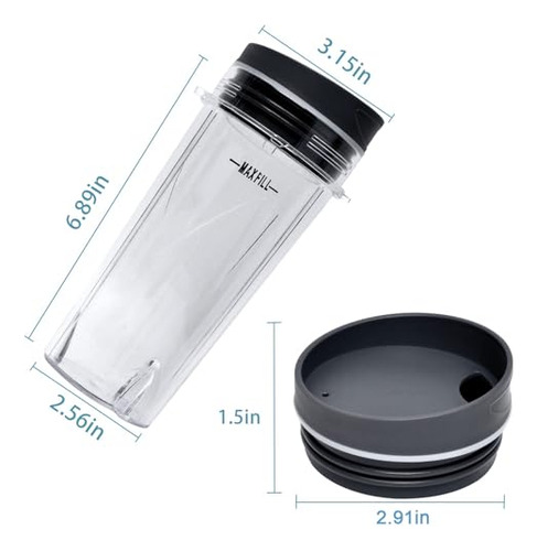 Jgo Vasos Para Licuadora Para Repuestos Ninja Vasos Para Lic