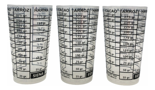 Vaso Medidor Irrompible Pvc Reforzado Bazar 325 Cc Pack X 3