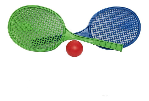 Imagen 1 de 7 de Juego De Tenis Paddle Infantil 2 Raquetas + Pelota Infantil