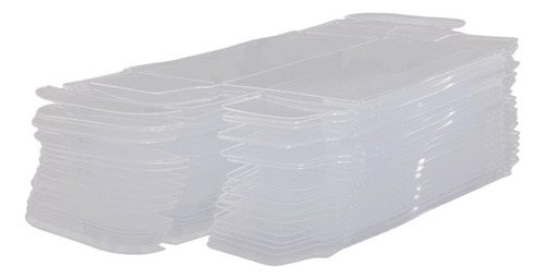 50x Caixa Transparente De Pvc Capa Protetora 30x40x82mm À