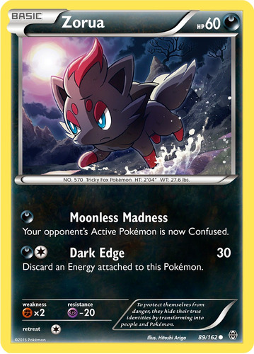 Cartas Pokemon Zorua 89/162 Xy Breakthrough