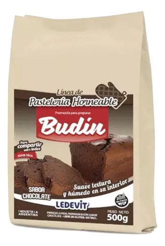 Premezcla Budin De Chocolate Ledevit 500g  Cotillon Sergio 