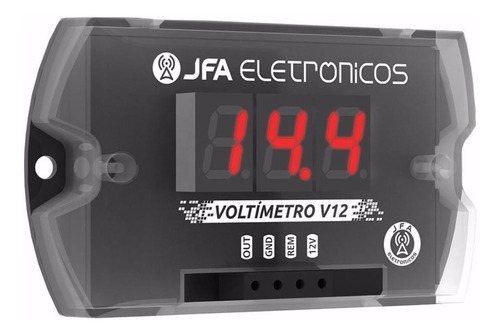 Mini Voltimetro Digital Vt Jfa V12 Azul Som Modulo Bateria