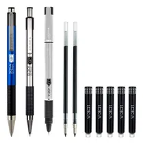 Comprar Paquete 301: 2 Bolígrafos + Pluma Fuente + Repuestos Zebra. Color Del Exterior Acero Inoxidable