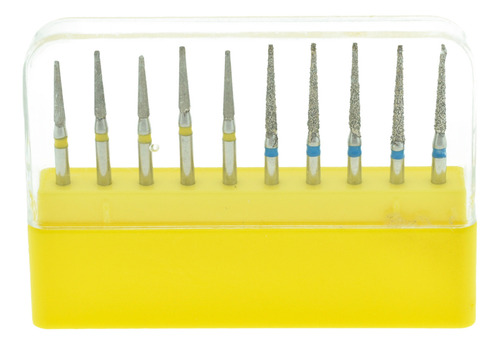 Kit Fresas De Diamante Dental, Punta De Lapiz 10 Piezas