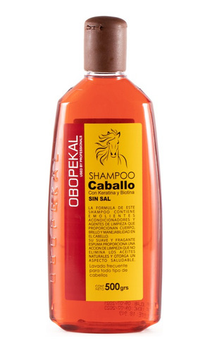 Obopekal Shampoo De Caballo Keratina Sin Sal