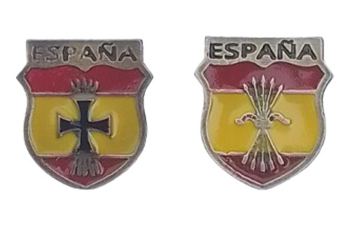 Emblemas Españoles Escuadron Azul Y Falange 1936 Metal 4 Cm