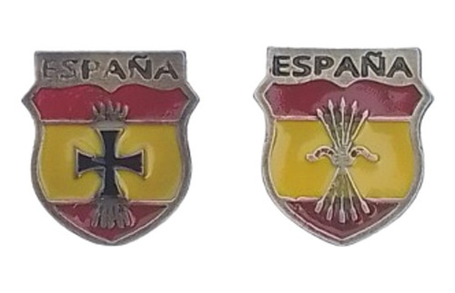 Emblemas Españoles Escuadron Azul Y Falange 1936 Metal 4 Cm