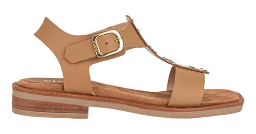 Sandalias Viamo De Cuero Modelo Grazia Moda Anda Mujer