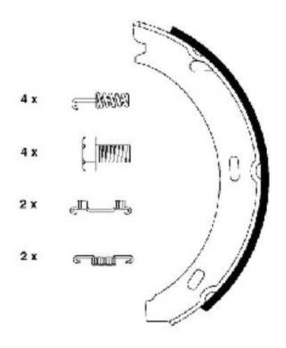 Sapata De Freio Tras. Mercedes Slk 230 1996-2005 R170